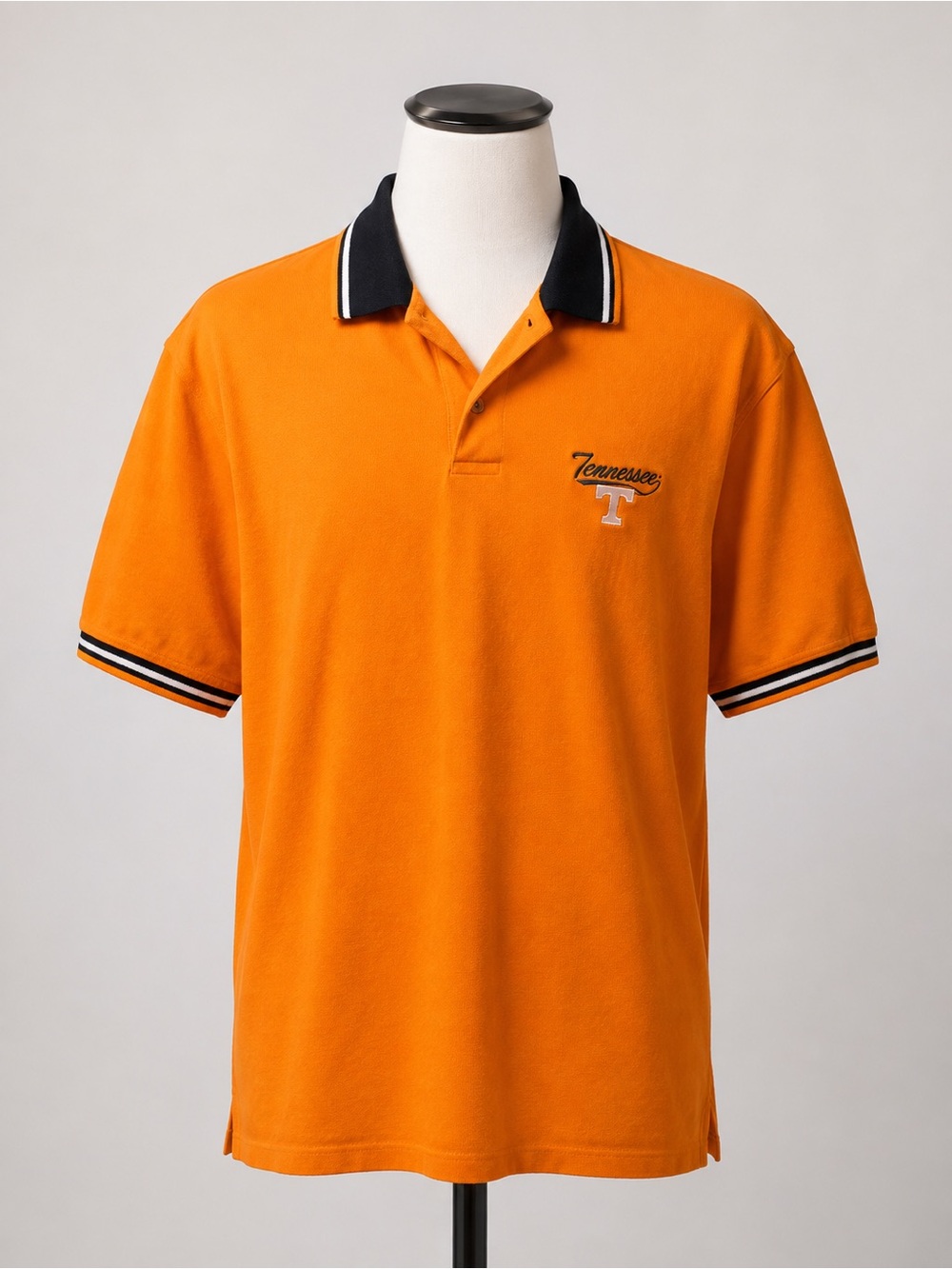 Pro Edge Orange Polo with Black Contrast Collar